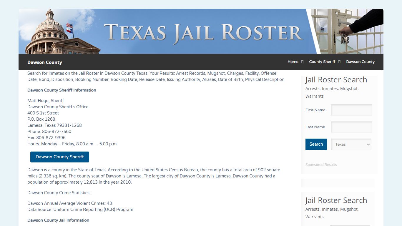 Dawson County | Jail Roster Search